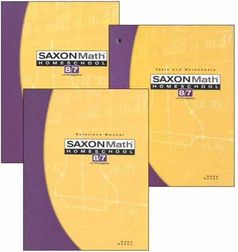 [as024] Saxon 8/7 Homeschool Kit