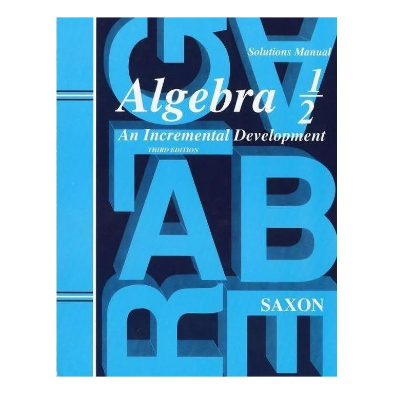 [bs027] Saxon Algebra 1/2 Solutions Manual