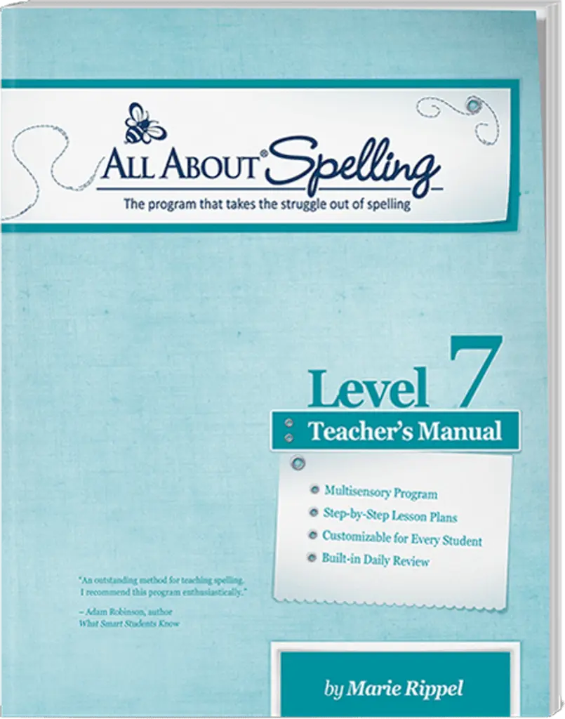 All About Spelling Level 7 Teacher's Manual