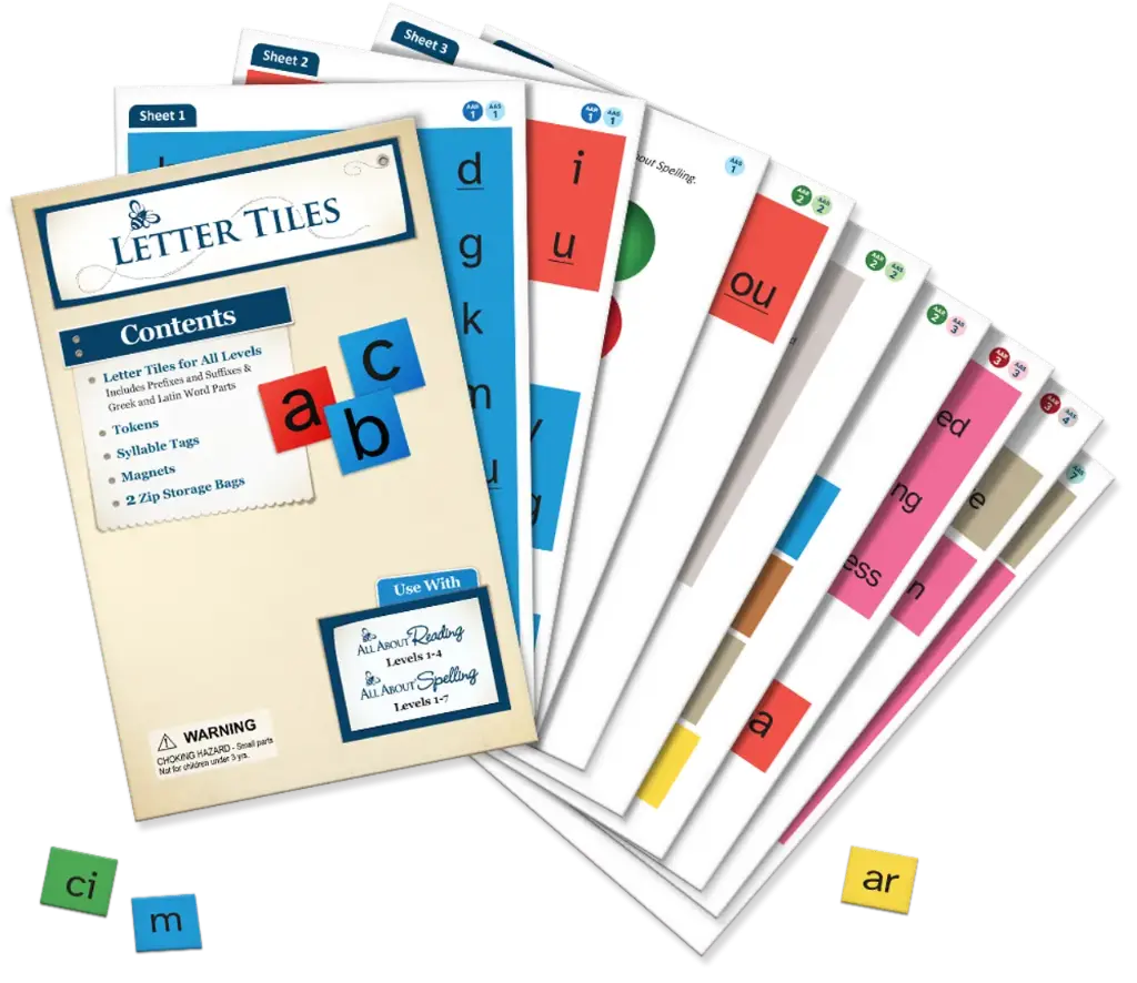 All About Reading and Spelling Letter Tiles